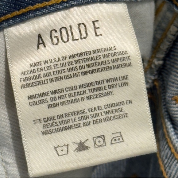 Agolde Pinch Waste Blue Straight Jeans Vintage-Inspired High-Rise Size 23 - Picture 6 of 11